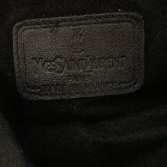 Yves Saint Laurent Black Leather Drawstring Bag - Picture 11 of 11